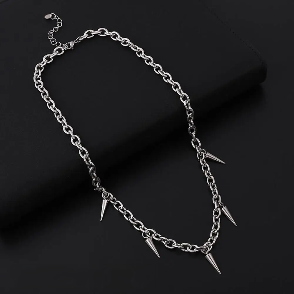 Colar Punk Spikes - Corrente 40/55cm