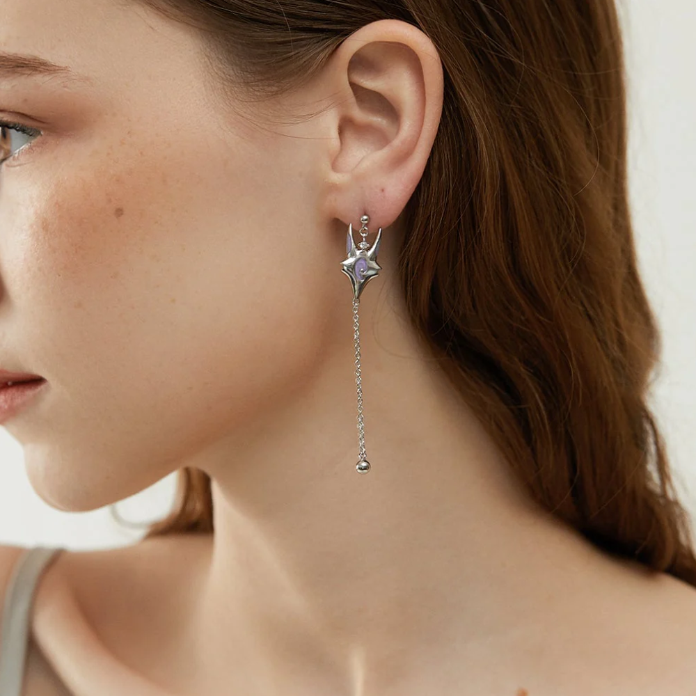 Par de Brincos Fox com Zircônia e Pérola em Prata 925