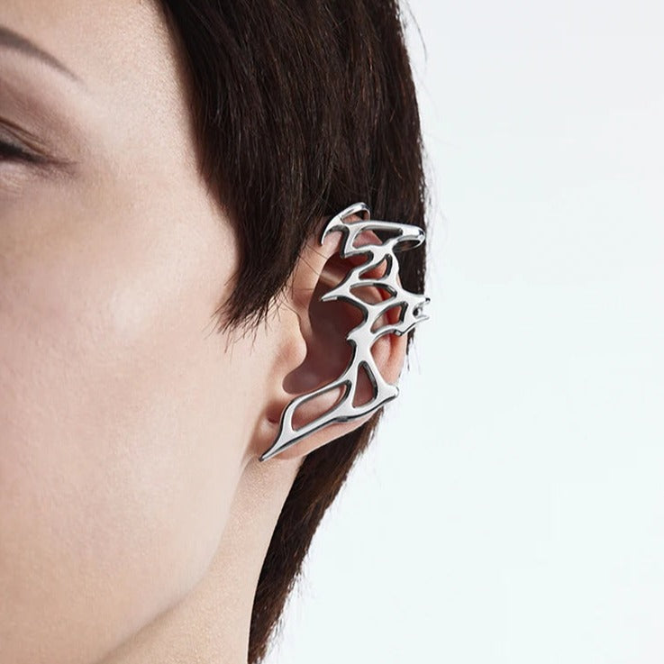 Brinco Ear Cuff Liquid Silver