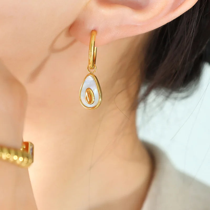 Par de Brincos Avocado banhado em OURO