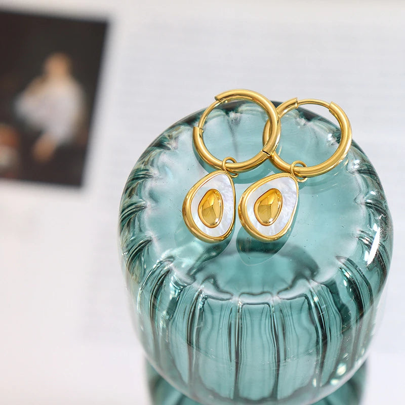 Par de Brincos Avocado banhado em OURO