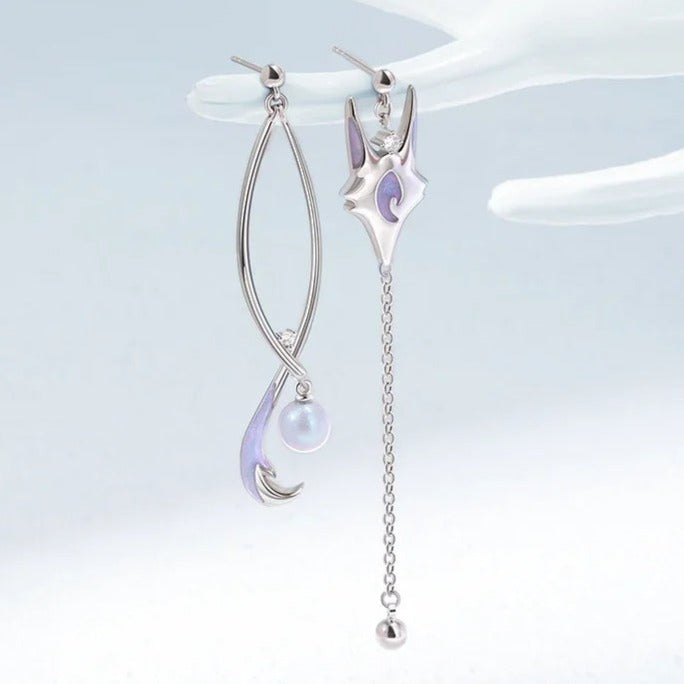 Par de Brincos Fox com Zircônia e Pérola em Prata 925