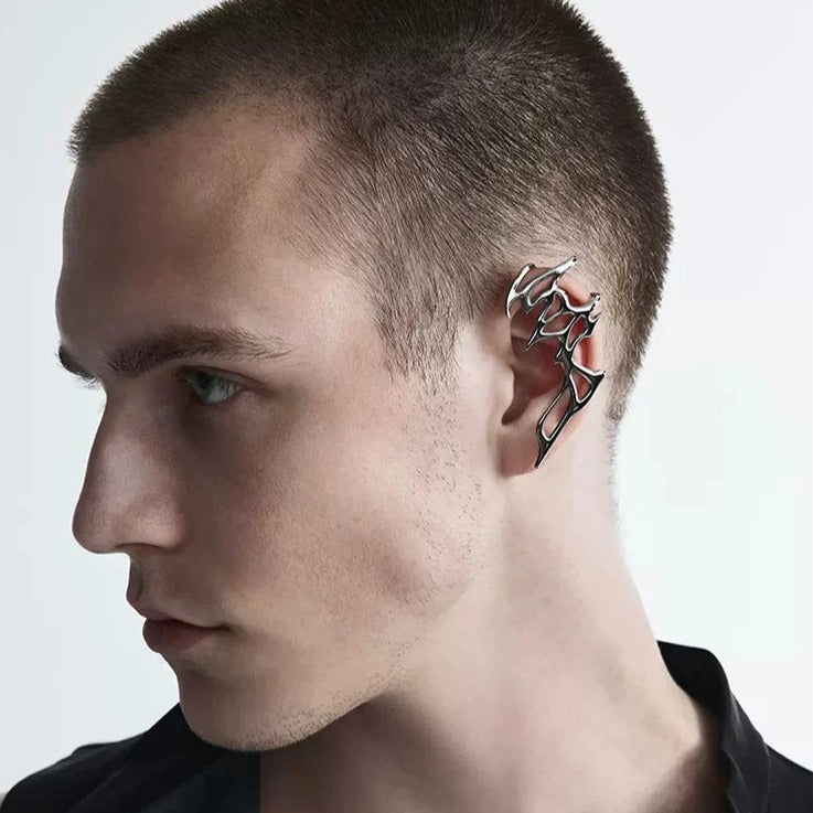 Brinco Ear Cuff Liquid Silver