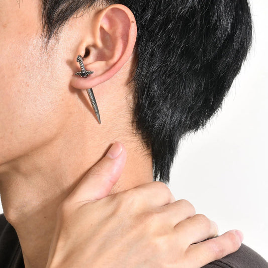 Par de Brincos de Espada em Aço Inoxidável