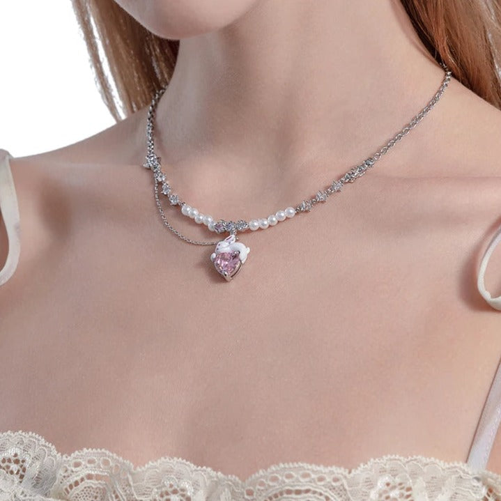 Colar White Bunny - Corrente de 40cm