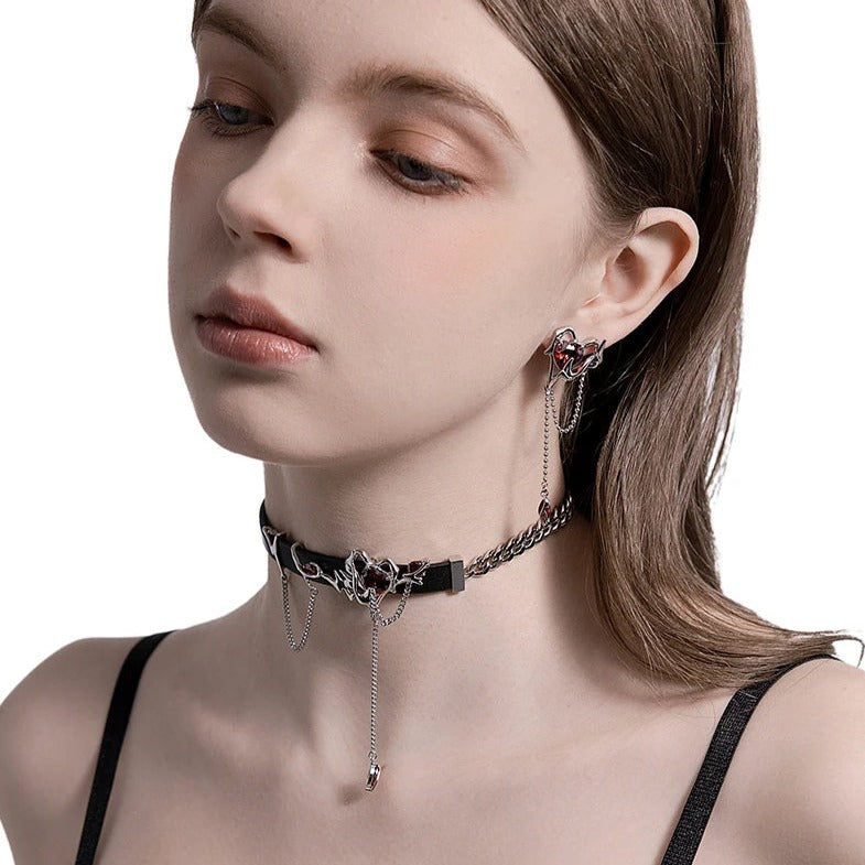 Choker Heart & Blood - Corrente de 37cm
