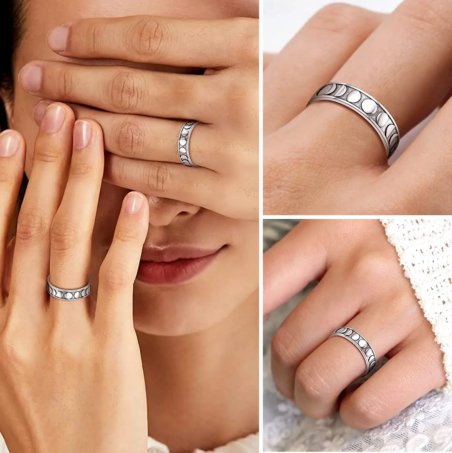 Anel Fases da Lua - Tamanho Ajustável