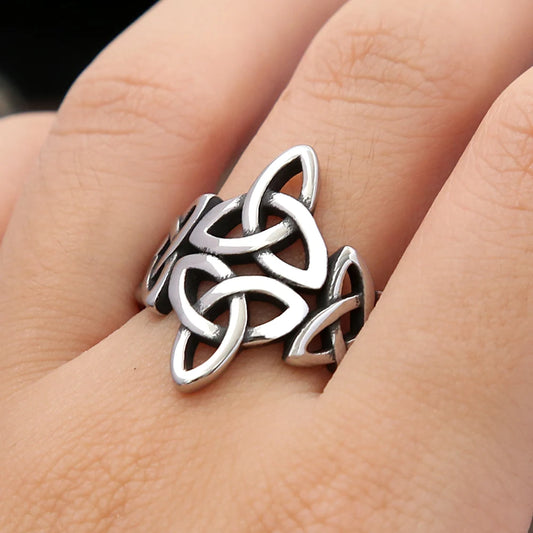 Anel Triquetra em Aço Inoxidável 316L