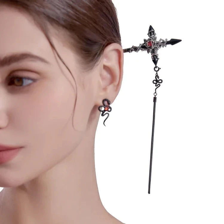 Grampo de Cabelo Cursed Cross