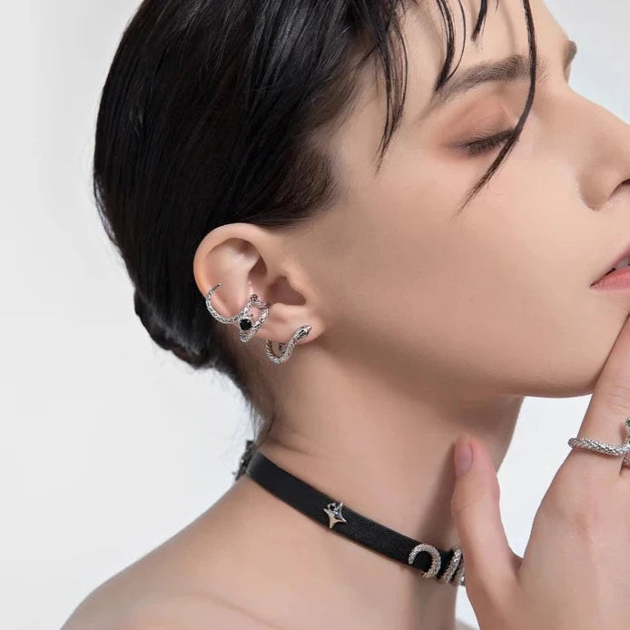 Brinco Estilo Ear Clip Snake