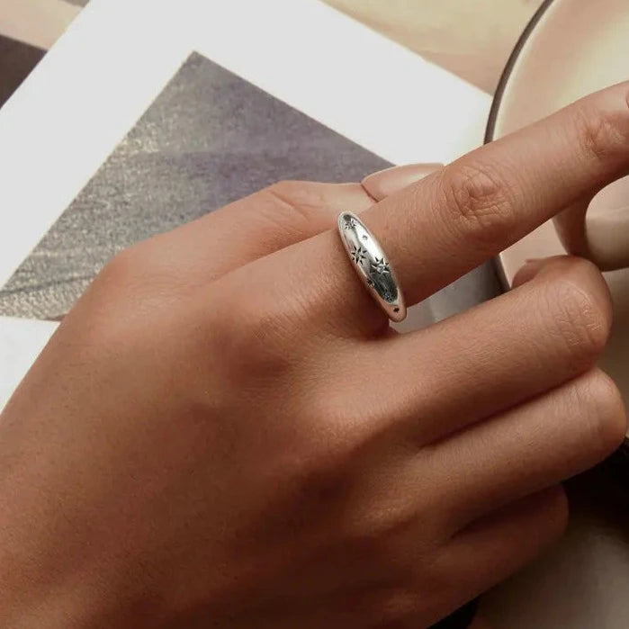 Anel Constelação com Zircônias em Prata 925