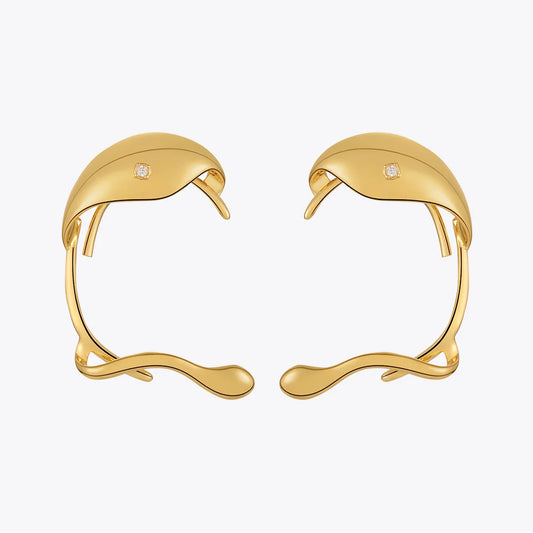 Par de Brincos Ear Cuff Sunshine com Zircônia