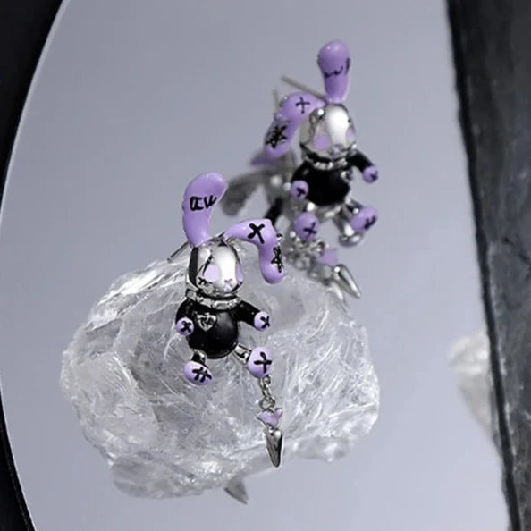 Par de Brincos Punk Bunny