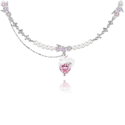 Colar White Bunny - Corrente de 40cm