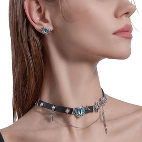 Choker Demon Eyes - Corrente de 45cm