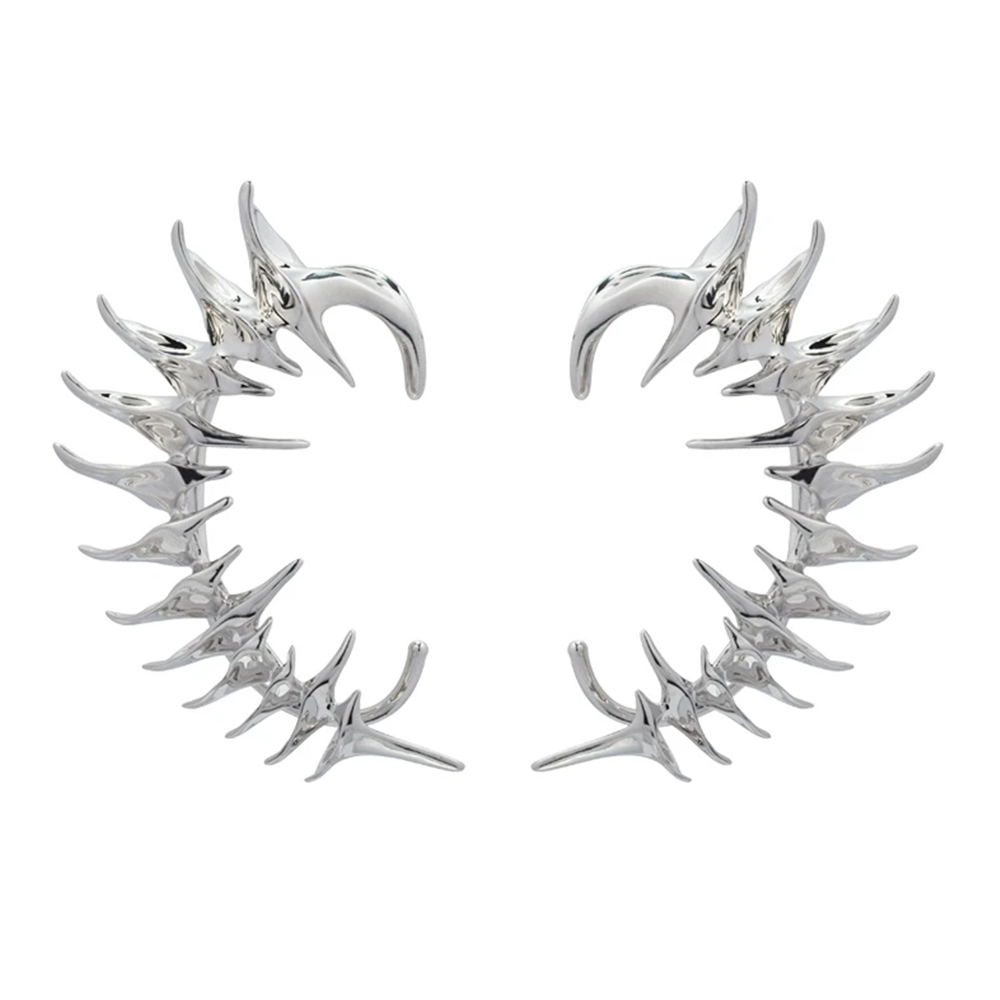 Par de Brincos Ear Cuff Punk Spikes