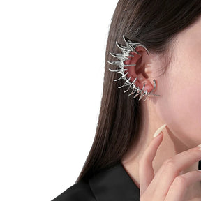 Par de Brincos Ear Cuff Punk Spikes