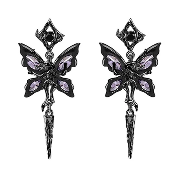 Par de Brincos Gothic Butterfly